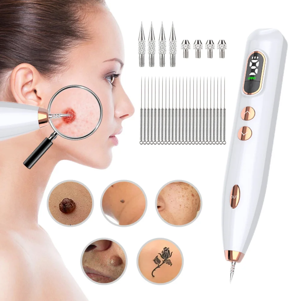 Lcd Laser Plasma Pen Mole Warts Remover Lentiggini Rimozione Macchie Scure Wart Eliminator Tattoo Hole Black Dots Skin Tag Remover