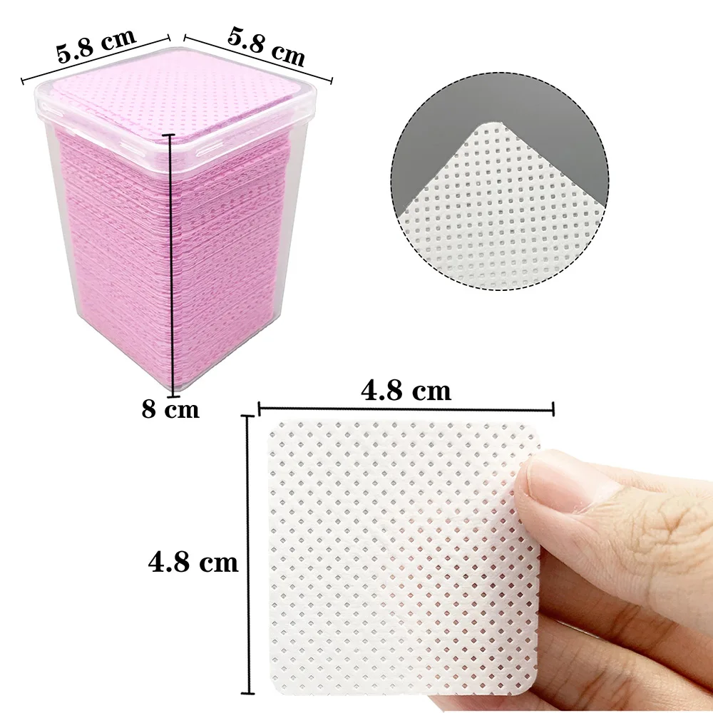 

200pcs Wipes Paper Cotton Eyelash Glue Remover Wipe Mouth of The Glue Bottle Prevent Clogging Glue Cleaner Pads Lash Extension