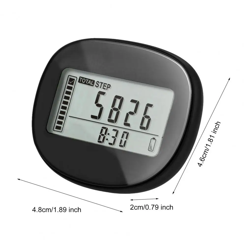 3D Pedometer Walking Step Counter Digital Display Accurate Clip Step Tracker Time-saving Tracking Device for Men Women