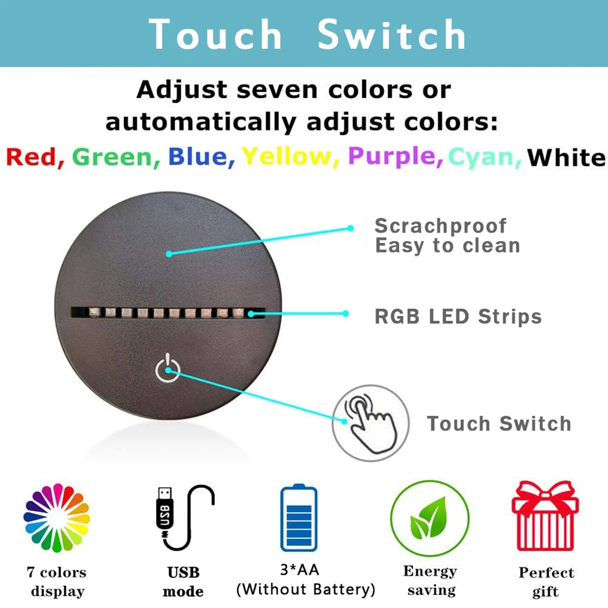 3D Gaming Controller LED Night Light 6