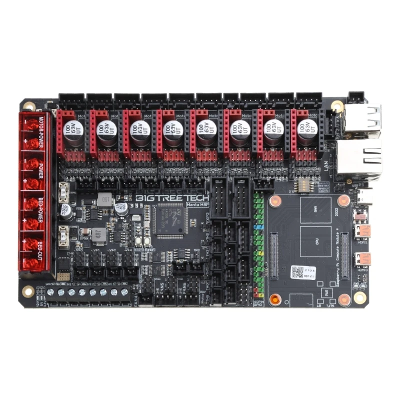 

896F Manta M8P V1.1 32Bit Control Board Suitable for CB1 3D Printer Motherboards Klipper TMC5160 V1.3 TMC2209