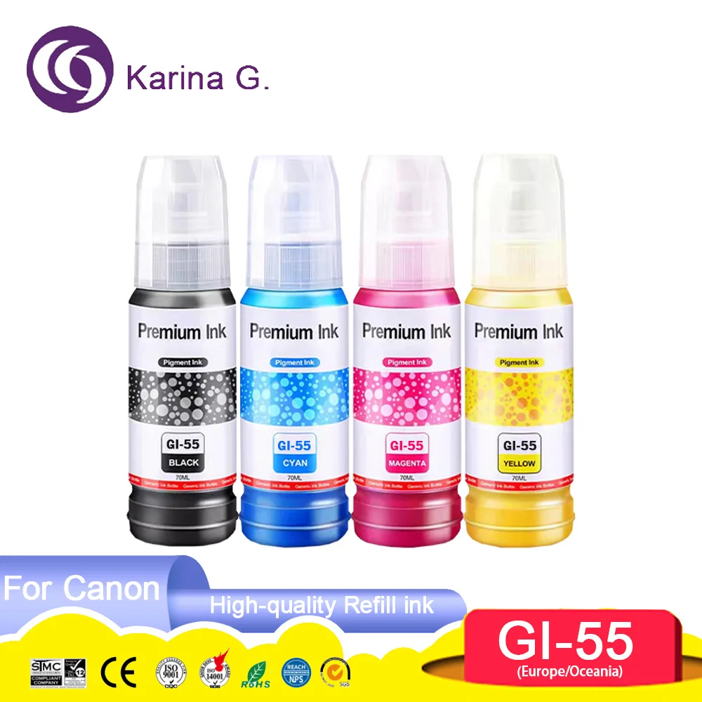 GI55 GI-55 GI 55 Premium Compatible Bottle Water Based Refill Pigment Ink for  M