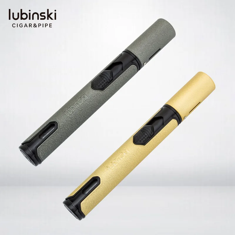 Lubinski Accendisigari A Gas Butano Lubinski Antivento 5 Torcia A Getto Di Fiamma Accendino Tasca In Metallo Accendisigari Briquet Accessorio Per Siga