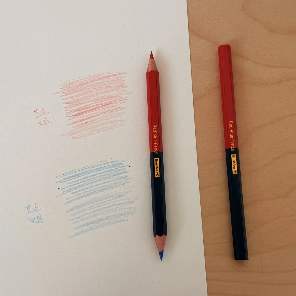 Ergonomic Dual-Colored Carpenter Pencils - Durable Wood Construction Marking Tools