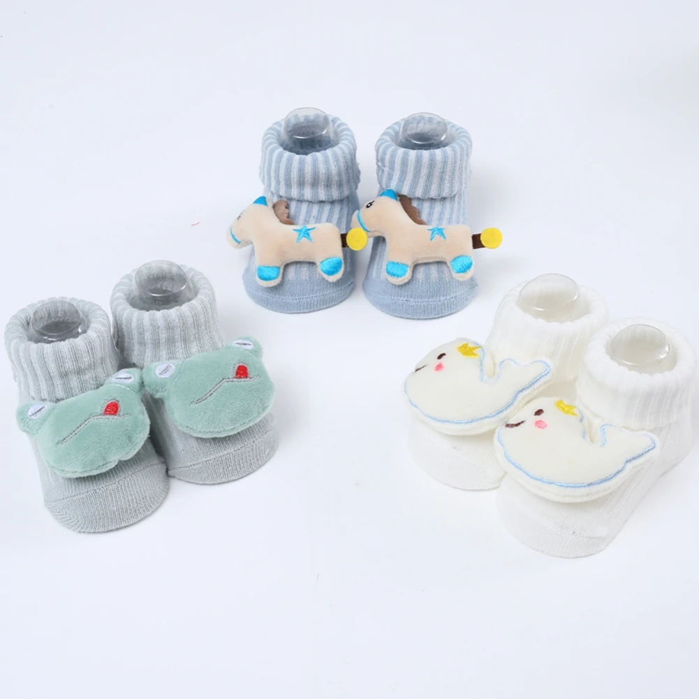 Baby Socks Non Slip Floor Socks 1Pair Newborn Baby Cartoon Doll Socks Boys Girls Infant Toddler Non-Slip Cartoon Boat Socks Clothing For 0-12M