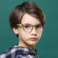 Anti Blue Light Kids Glasses Square Children Boy Girls Computer Optical Frame Reflective Blocking Eyeglasses Filter TR90 Frame 2