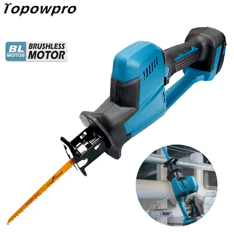 18V Brushless Reciprocating Saw Cordless Saber Multifunction Handsaw Wood Metal Pipe Cutting Electric Saw For Makita Battery bosch professional cordless reciprocating saw handsaw saber electric recharge metal wood pipe cutting multifunction saw tools