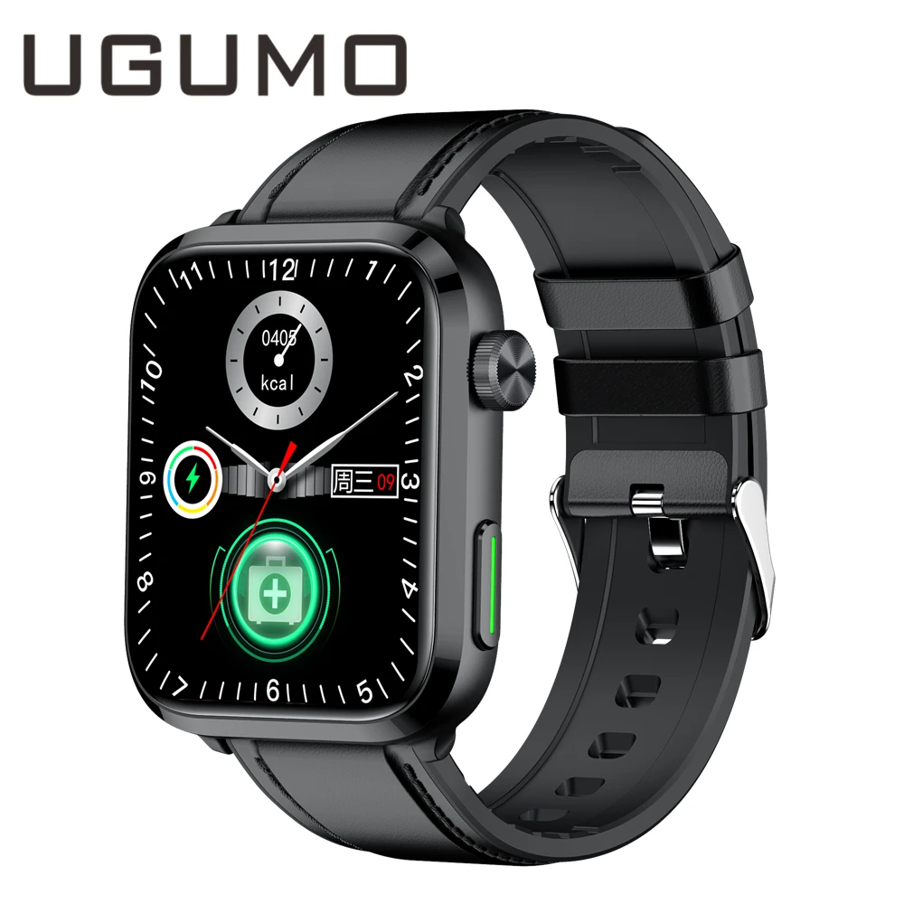 

UGUMO New Blood Sugar ECG+PPG Smart Watch Men Bluetooth Call Blood Oxygen Heart Rate Blood Pressure Health Waterproof Smartwatch
