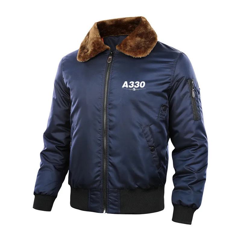 

Flight A330 Pilots Ma1 Bomber Jacket for Men Coat New Military Outdoor Fur Collar Thickening Man Jacket