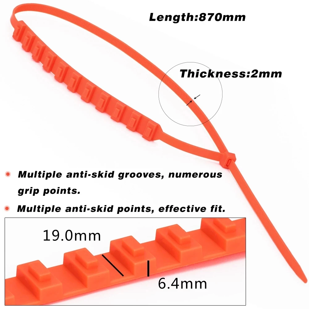 20Pcs Car Anti-Skid Snow Chains Car Winter Tire Wheels Chains Double Grooves Emergency Anti-Skid Auto Wheels Accessories