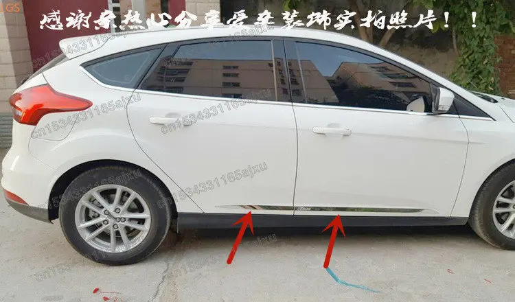 

High-quality Stainless Steel Body Decoration Strip Anti-scratch Protection Decoration Car Accessories for Ford Focus 2012-2015
