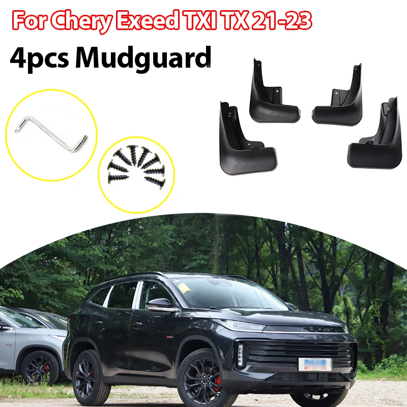 

Front and Rear Mudguards Car Durable Fender Mud Flaps Splash Guards for Chery Exeed TXl TX 2021 2022 2023