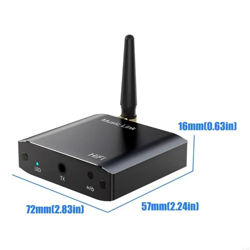 블루투스 호환 5.3 송신기 수신기 2 in 1 HiFi 사운드 어댑터 차량용 홈 스피커 용 15 미터 범위 250mAh K1KF