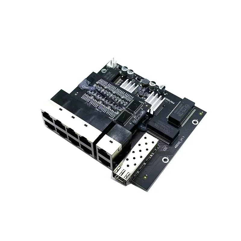 산업용 스위치 모듈, sfp, 10 포트, 100, 1000M, 8 포트, 802.3at, af, poe 입출력 48v, 2 포트, 업 링크, nvr, 1 포트