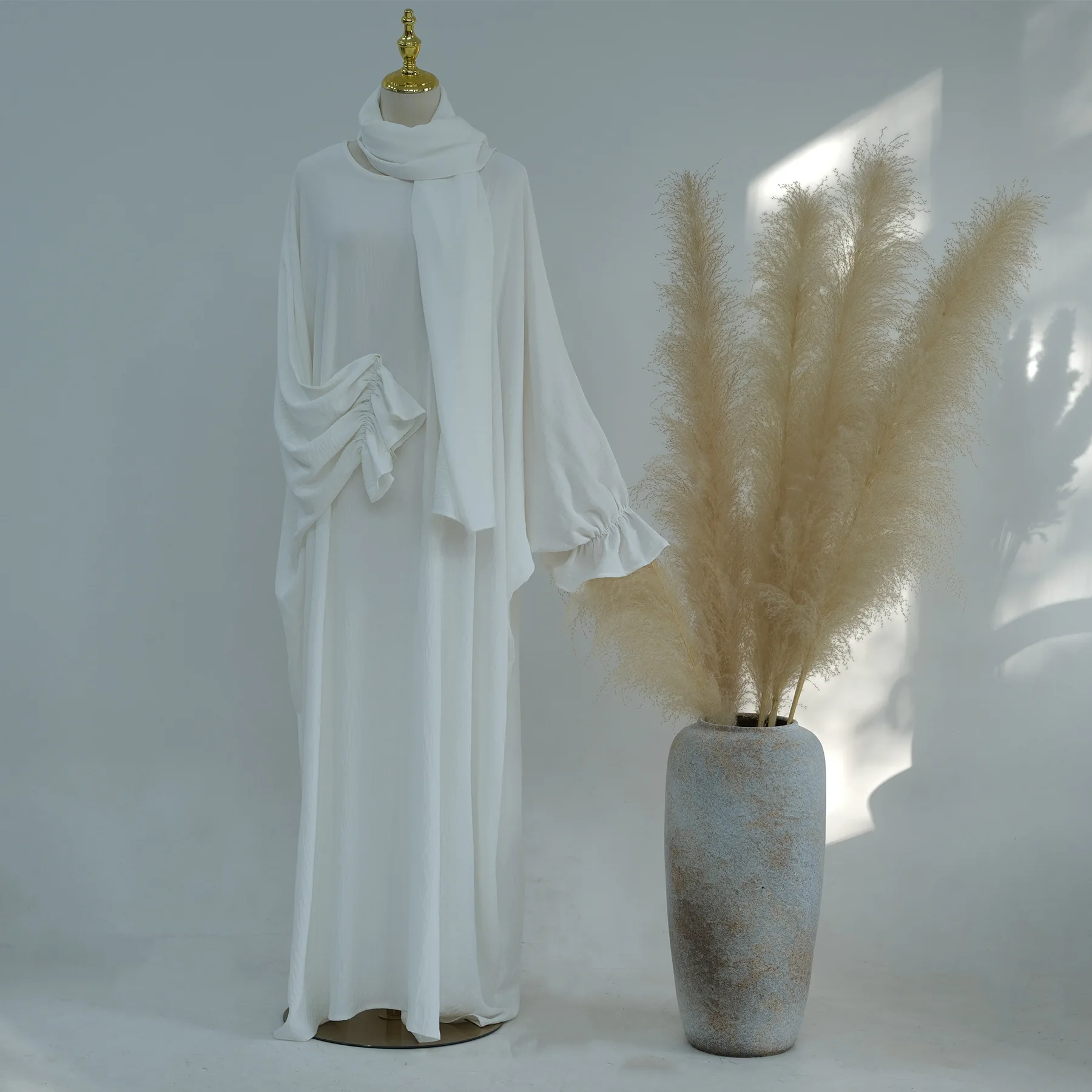 White no scarf