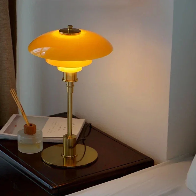

Danish Designer Nordic PH3 Glass Reading LED Table Lamp Modern Simple Living Room Bedroom Study Bedside Decoration Small Plate