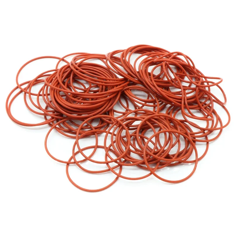 Rubber O Rings 10pcs VMQ O Ring Seal Gasket Thickness CS 1.5mm OD 5 ~ 40mm Silicone Rubber Insulated Waterproof Washer