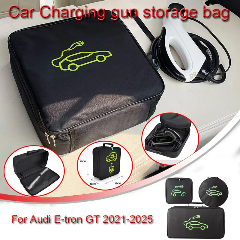 Per Audi E-Tron Gt 2021-2023 Ev Car Portable Charging Cable Storage Borsa Per Il Trasporto Accessorio Per Scatola Di Immagazzinaggio Del Bagagliaio Ig