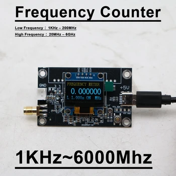 Misuratore di Frequenza RF 1KHz~6000Mhz, Contatore di Frequenza FM AM SW MW 433Mhz 868Mhz 1557Mhz 2.4Ghz 5Ghz 5.8Ghz, Cimometro di Segnale