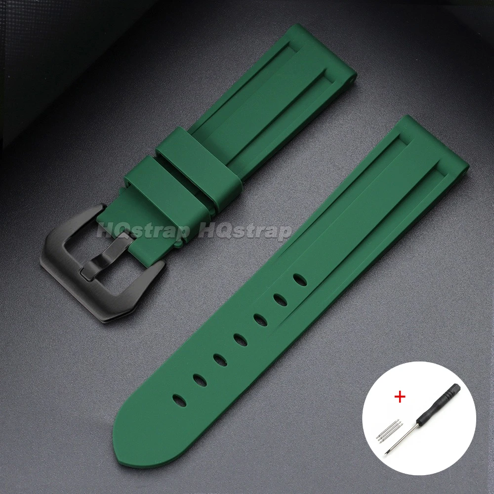 Premium Rubber Watch Strap - Soft Sport Silicone Wristband
