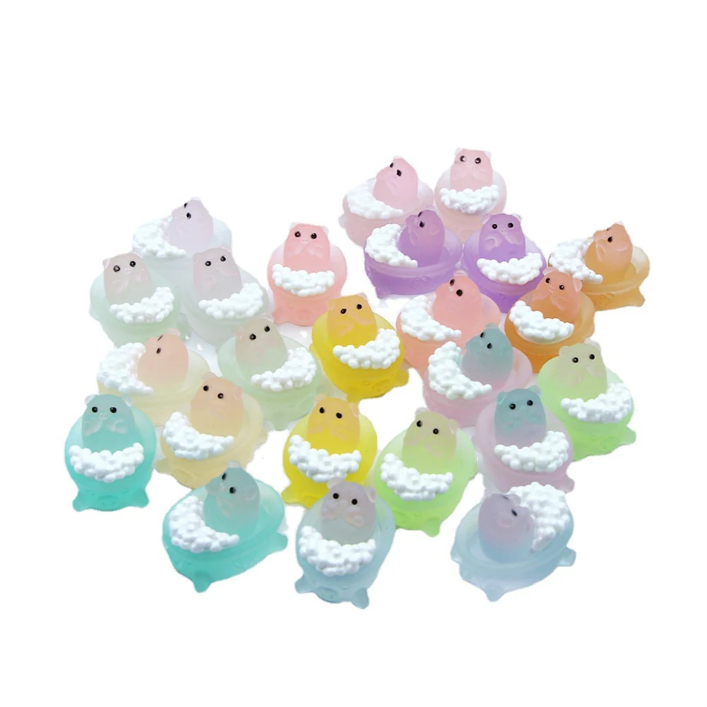 

Luminous Mini Resin Pig Car Dashboard Toys Dolls Figures Home Garden Decoration Cartoon Pig Cute Car Ornaments Gifts