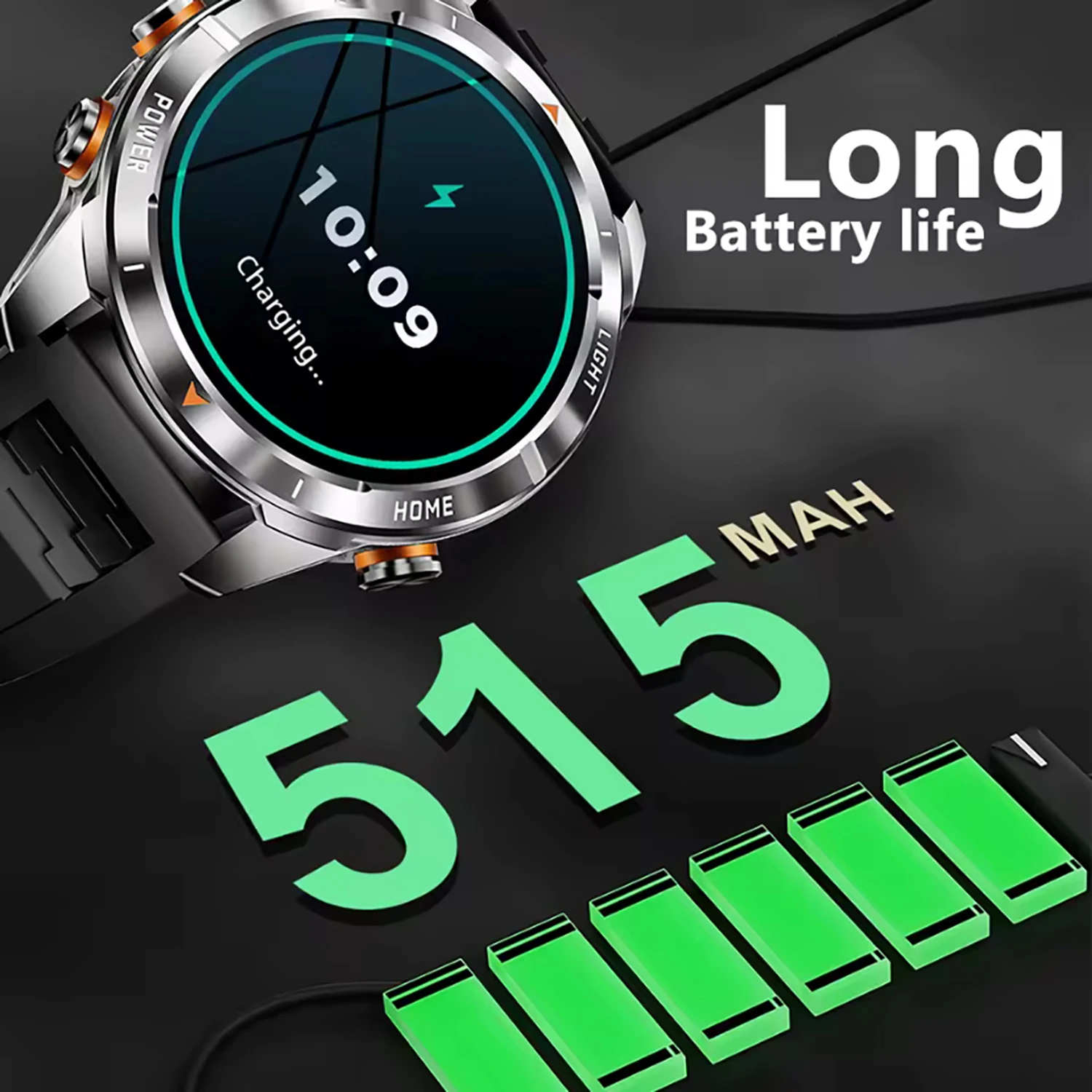 New Outdoor military Smart Watch IP69K 3ATM SWIM Waterproof Men 1.46" AMOLED BT Call 515mAh LED Flashlight Sports Smart Bracelet