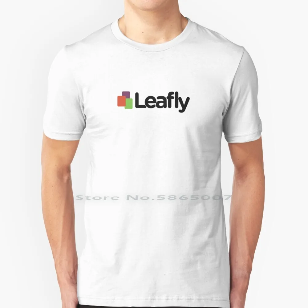 Футболка с логотипом Leafly 100% хлопок под заказ горшок для выращивания сорняков