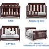4-in-1 Convertible Baby Crib, Black Cherry Espresso 3