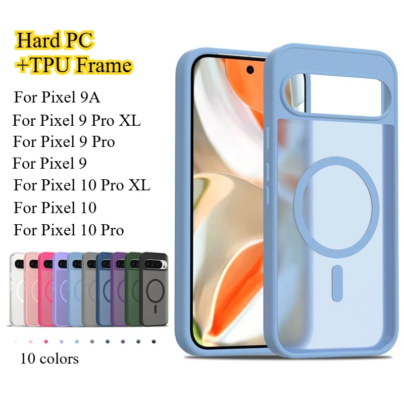 Magnetic Matte Translucent PC Shockproof Case with Magsafe Wireless Charging Compatibility