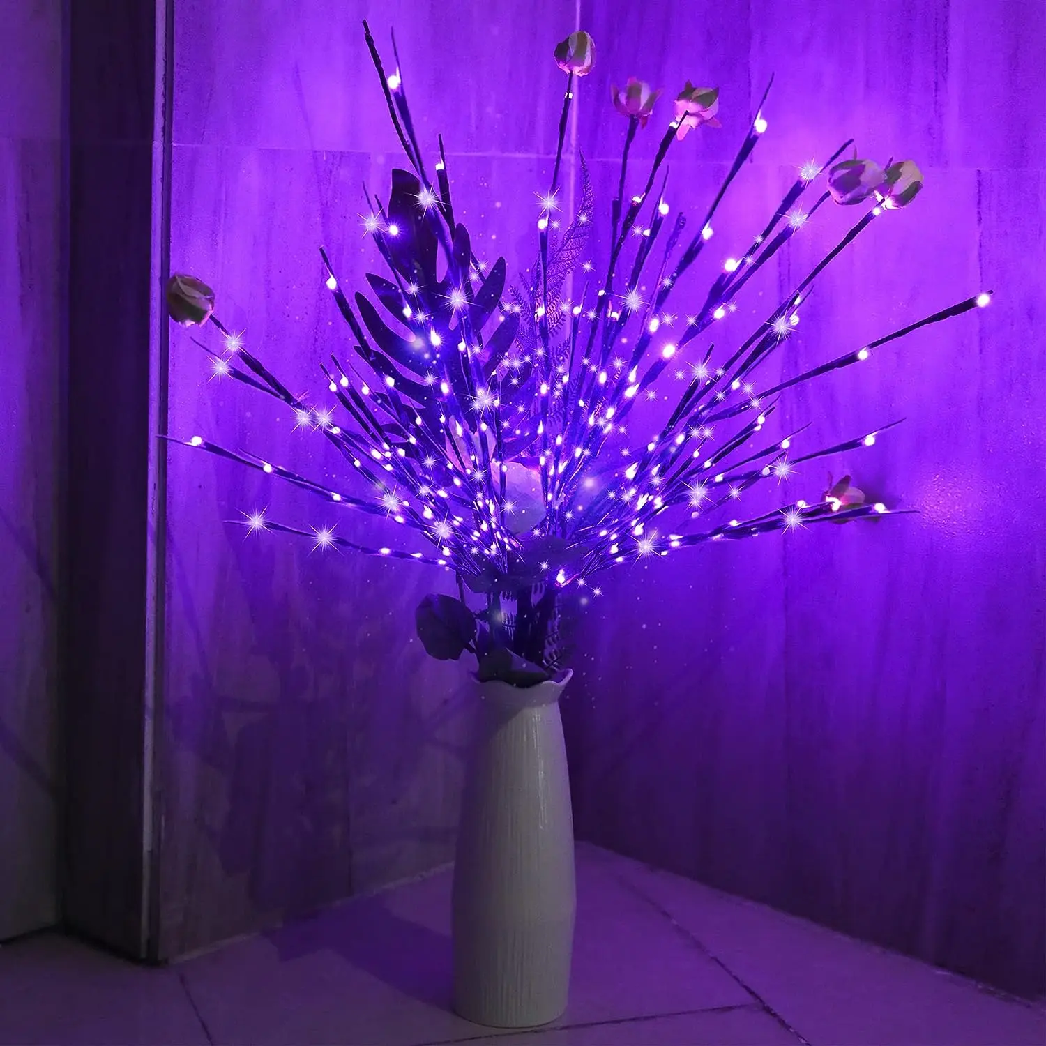 1 PC White Birch Branch Light LED Festive Lights Battery Operated For Christmas Party Wedding Decoration Twig Outdoor Lights