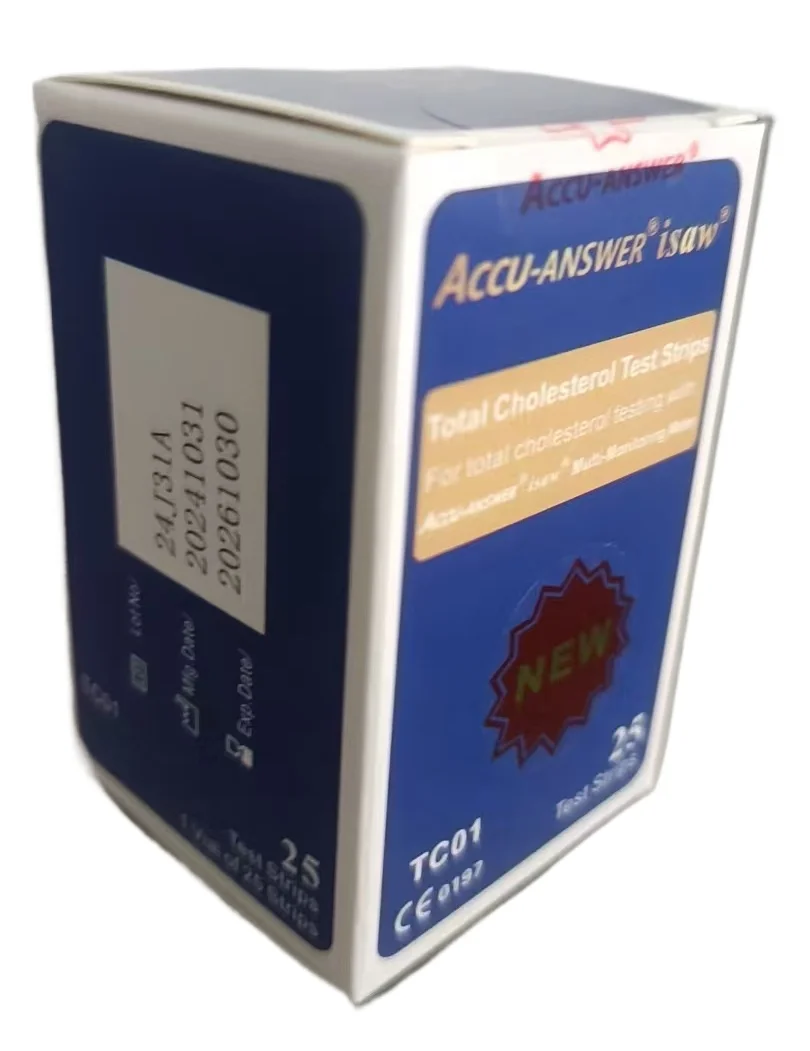 25 PCS Cholesterol test Accu-ANSWER isaw Fast check Class II Instrument classification 4 in 1 cholesterol analyzer