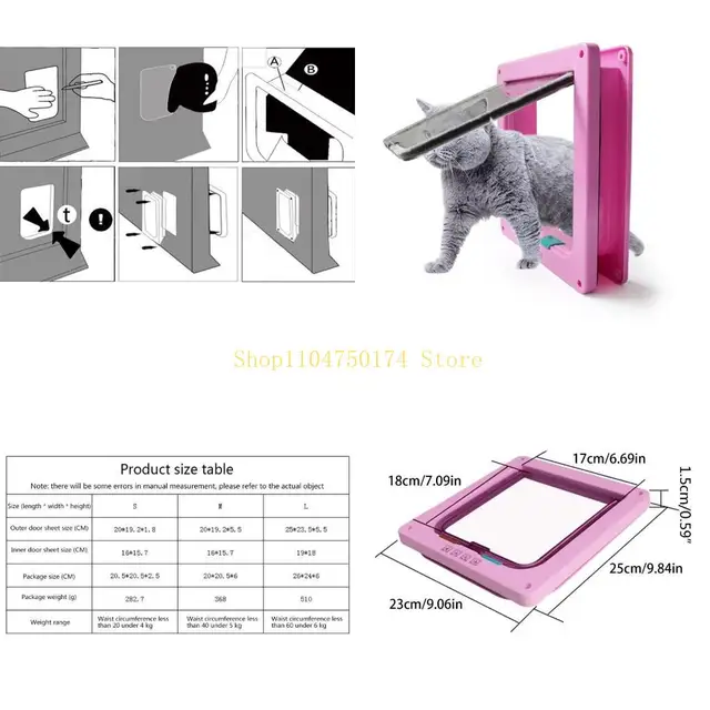 Dog Door for Wall Door Cats Door for Sliding Door Insert Pet Lockable Door for Small Dogs Cats Automatic Closure top sale Dog Door for Wall Door Cats Door for Sliding Door Insert Pet Lockable Door for Small Dogs Cats Automatic Closure top sale