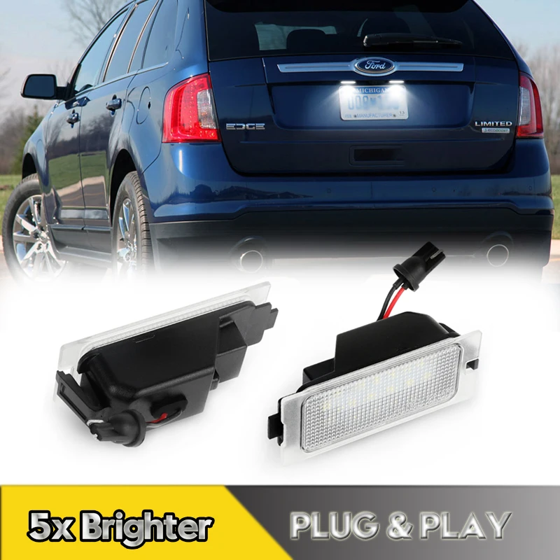 2Pcs For Ford Edge MK1 U387 2007-2014 LED Number License Plate Lights ...