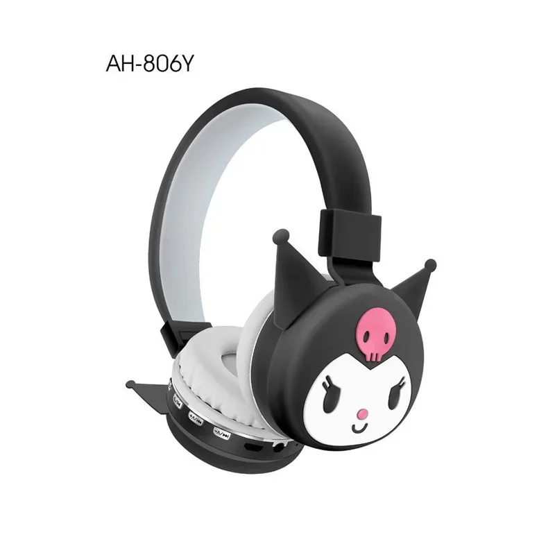 thumbnail image 1 of Sanrio Hello Kitty Kuromi auriculares inalámbricos Bluetooth de dibujos animados con micrófono auriculares ligeros plegables para teléfonos portátiles, 1 of 6