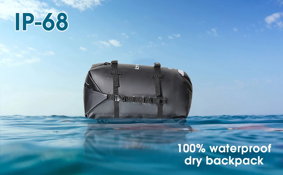 IDrybag Wasserdichter Rucksack für Damen und Herren 35L/55L Trockentaschen Wasserdichter Rucksack Reflektierend Camping Kajak Angeln Wandern – Detail 1