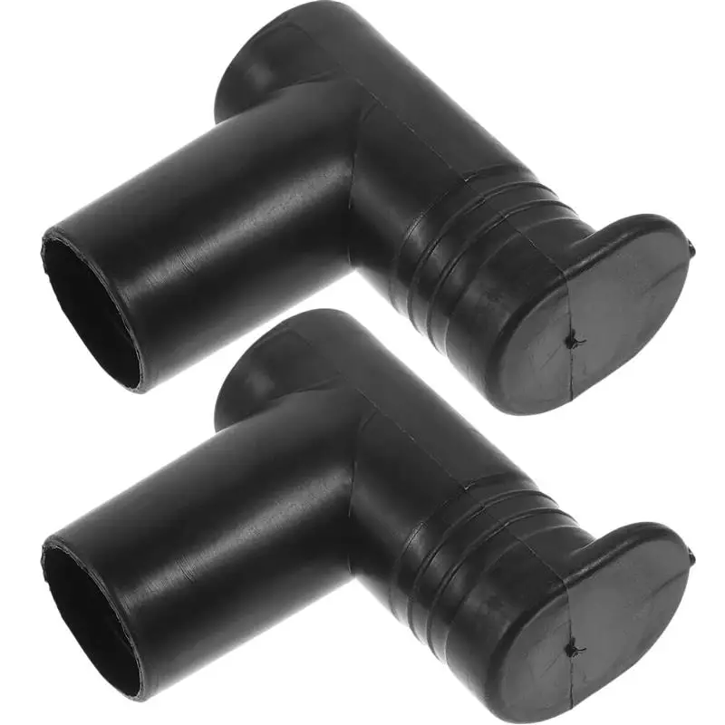 2pcs Right Angle Clothes Connector Joints Universal Single Double Pole Drying Rack Plastic Black Clothes Rack Supply 6