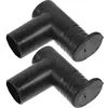 2pcs Right Angle Clothes Connector Joints Universal Single Double Pole Drying Rack Plastic Black Clothes Rack Supply 6