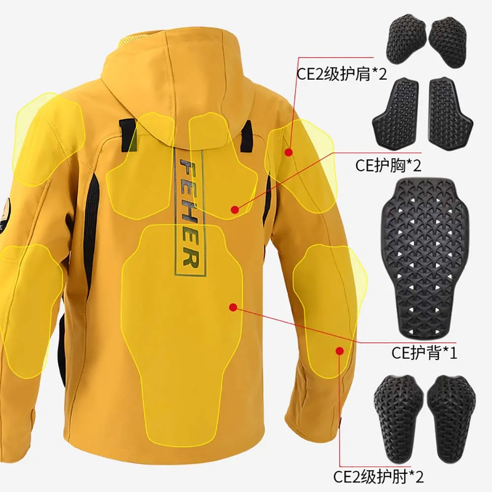 Motorcycle jacket motorcycle clothing Rider jacket motorcyclist with CE protector wear resistant keep warm for 4 season