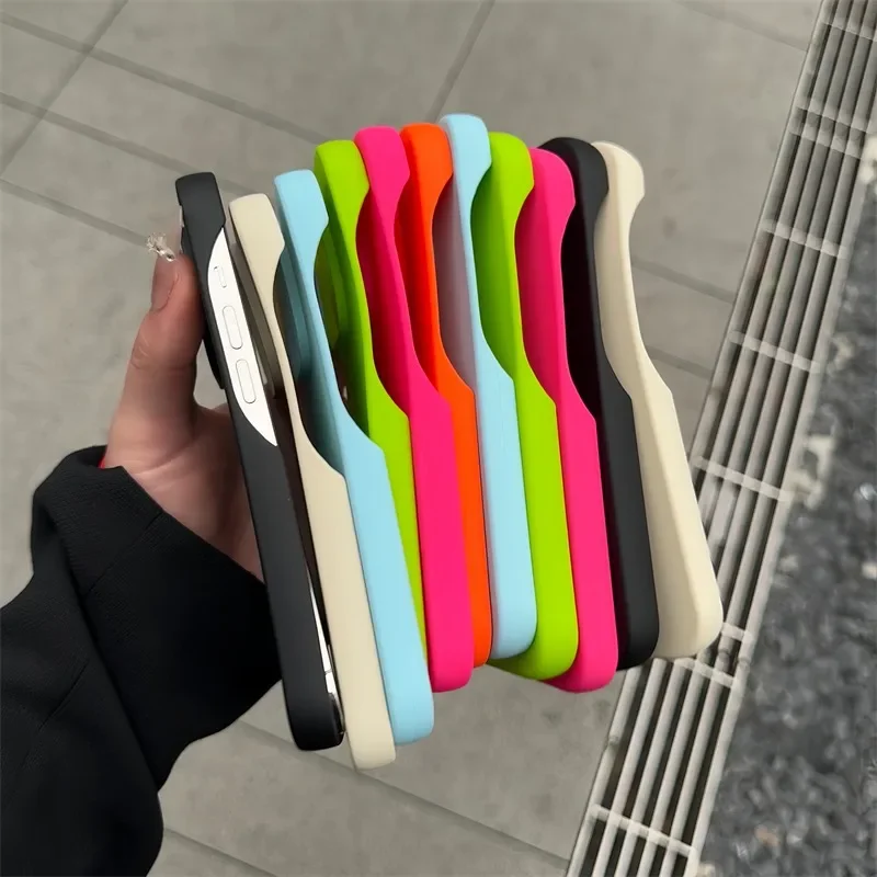 Sleek Matte Candy Solid Color Fluorescent Soft TPU Phone Case