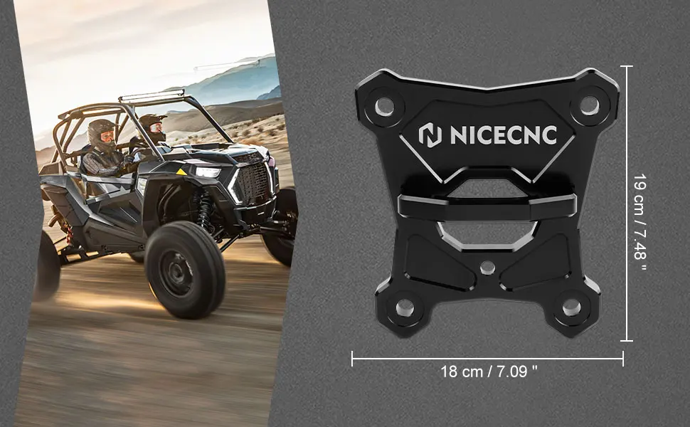Für Polaris RZR XP 1000 Hintere Radiusarmplatte UTV RZR XP TURBO 2017–2021, abnehmbare Anhängerhaken-Abschleppwerkzeuge – Detail 4