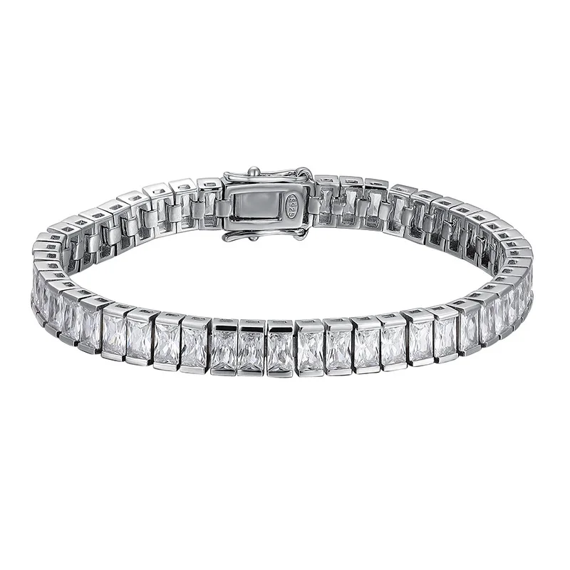 モアサナイト ブレスレット エメラルドカット32ct S925 K18 モアサナイト ブレスレット エメラルドカット32ct S925 K18