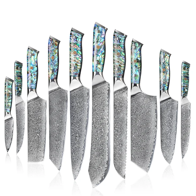 Umi Japanese VG10 Damascus Steel Steak Knife Set - Abalone Shell