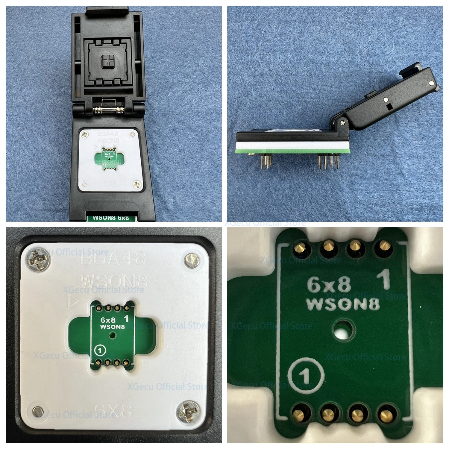 XGecu QFN8 WSON8 DFN8 5X6 or 6X8 IC Socket universal adapter for SPI NAND NOR Flash MLF8 MLP8 SON8 with High-end Spring Probe - 2