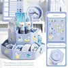 360-Degree Rotating Desk Organizer - Large Capacity, Multi-Functional Storage for Office Supplies, Cosmetics, Pens & Markers - I 5