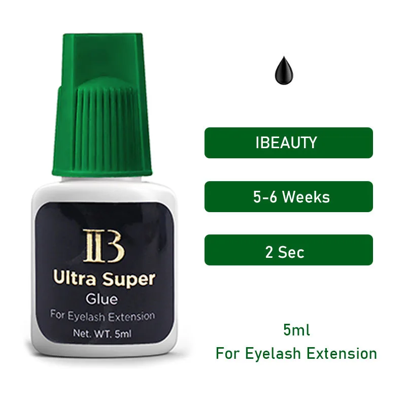IBeauty Ultra Super Eyelash Extension Glue Supplies Green Cap Waterproof Adhesive Makeup Tools Strongest Fastest Eyes Open Korea 4