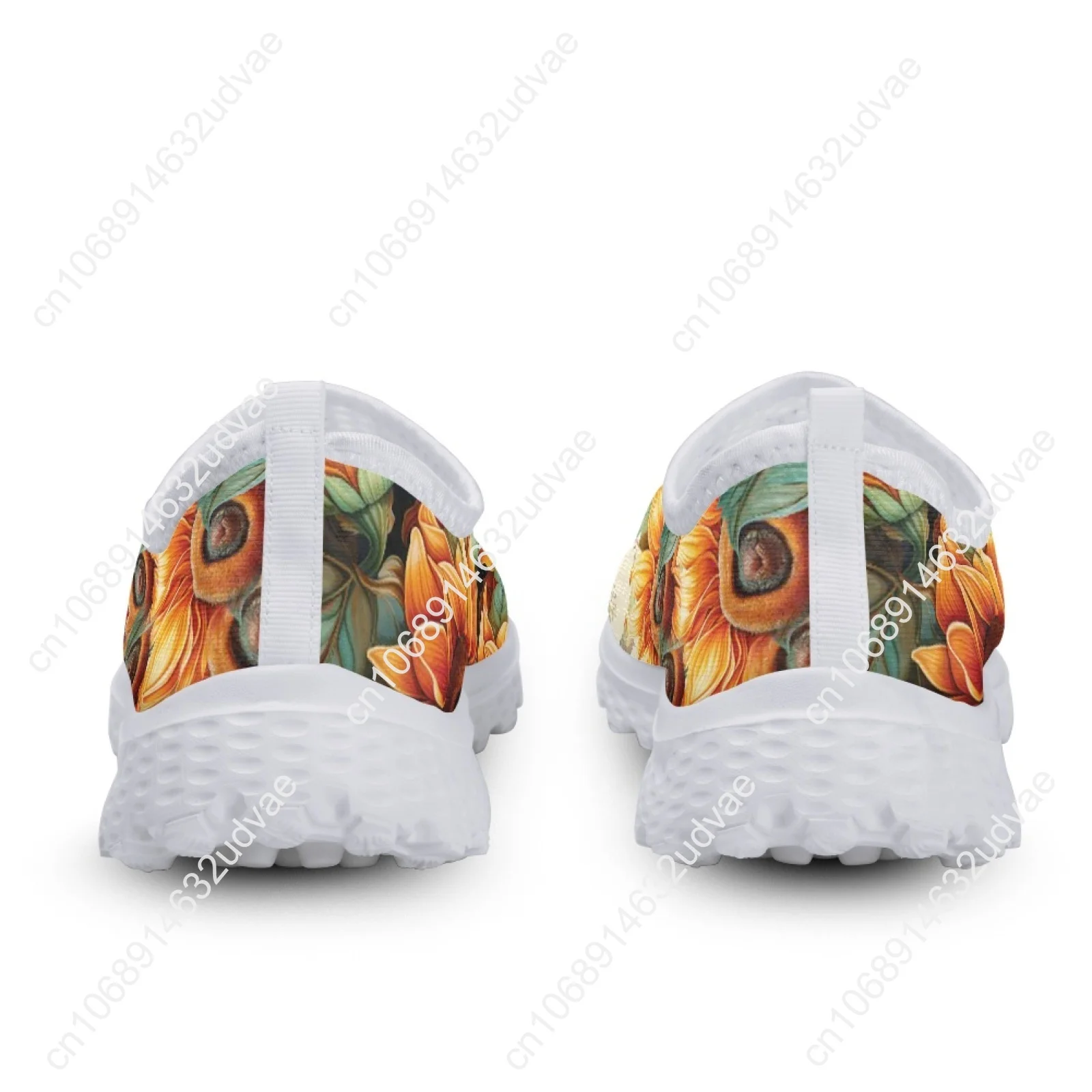 Hummingbird Comfortable Breathable Slip On Shoes For Women Sunflower Print Loafers Bird Design Flats Zapatos Mujer
