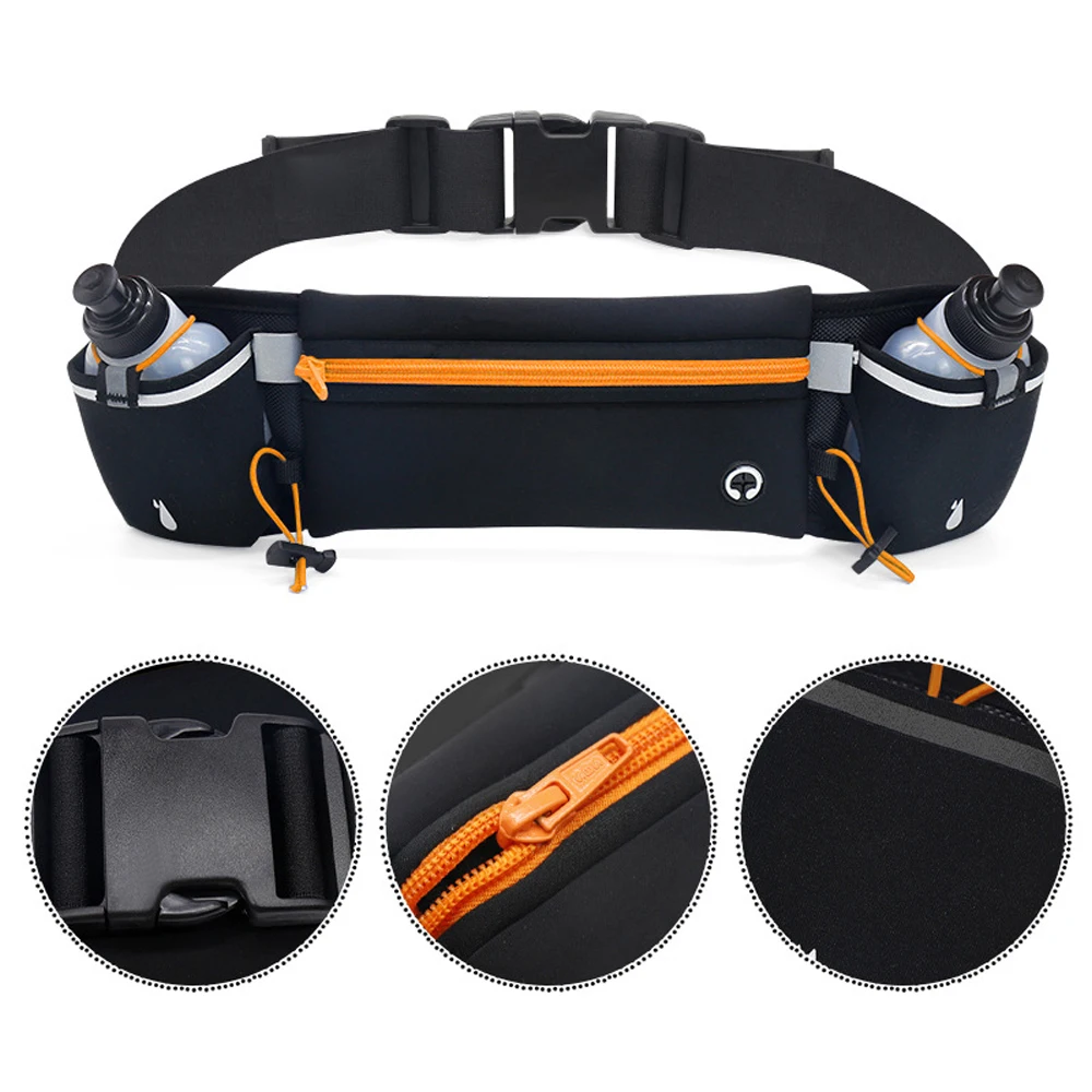 1PCS Multipurpose Running Belt with Integrated Water Bottles, Water Bottle Holder, Running Pouch Belt for Hiking, Climbing 2