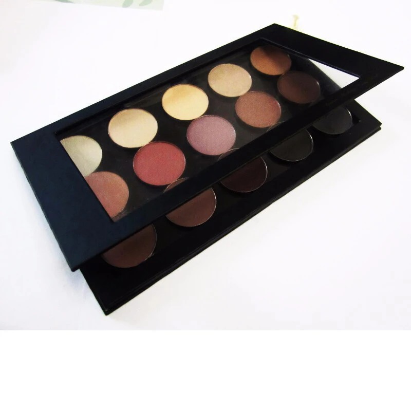 2pcs Coosei Large Black Empty Magnetic Eyeshadow Makeup Palette With Clear Window 4