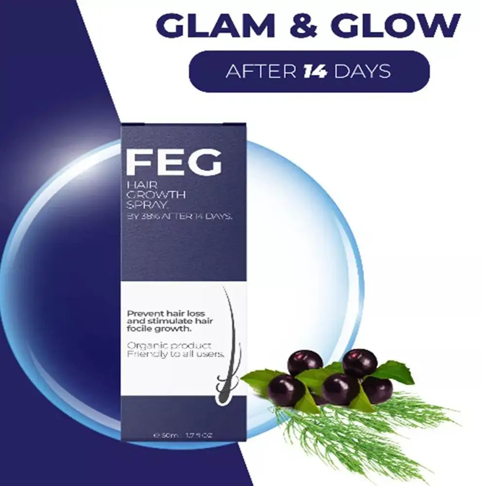 50ml FEG Organic Anti Hair Loss Growth Hair Treatment Oil Nourishment Spray Care hair growth serum hair growth spray hair growth cream