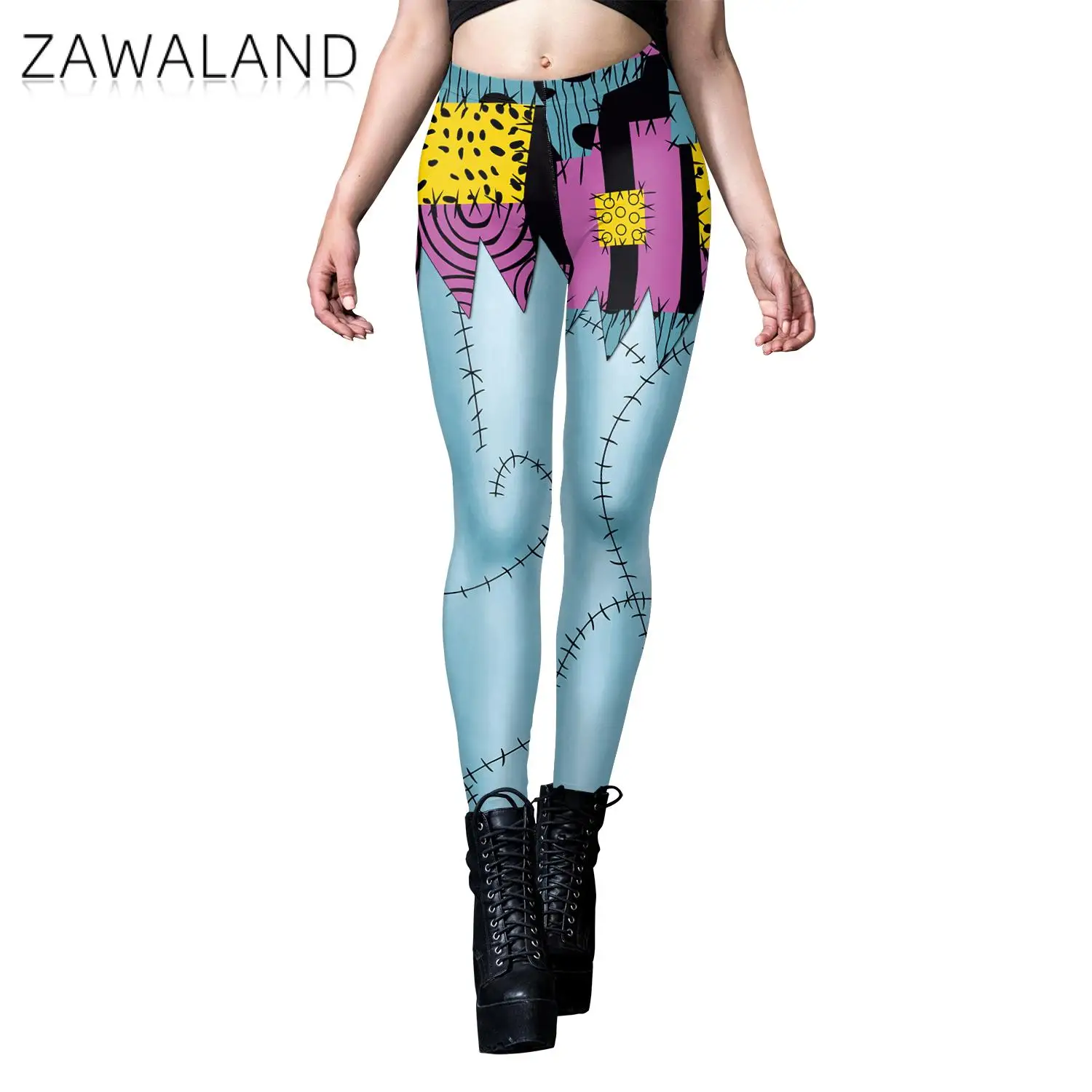 Zawaland New Skull Woman Leggings Halloween Party Female Pants Fitness Tights Female Trousers Zombie Carnival Cosplay Bottom